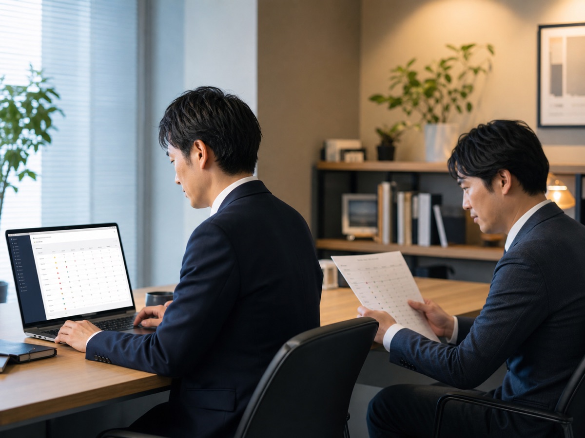 法人導入の段階と確認責任を整理した業務ボード