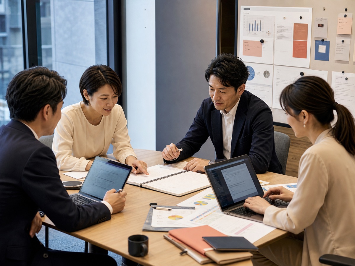 営業メモとマーケティング施策を業務フローに整理するデスク